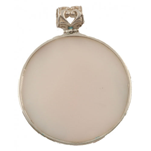 Vislana Hand Painted Pendant inspired by "The Brunette", Mucha