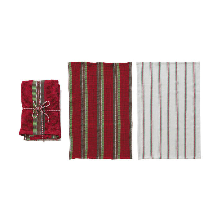 Waffle Weave Tea Towels & Mango Wood Cheese/Serving Board