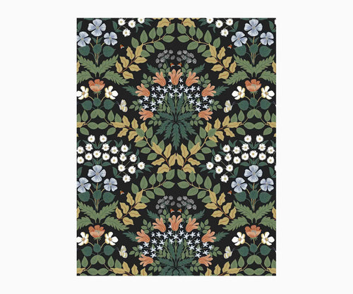 Bramble Wallpaper Sample - Black