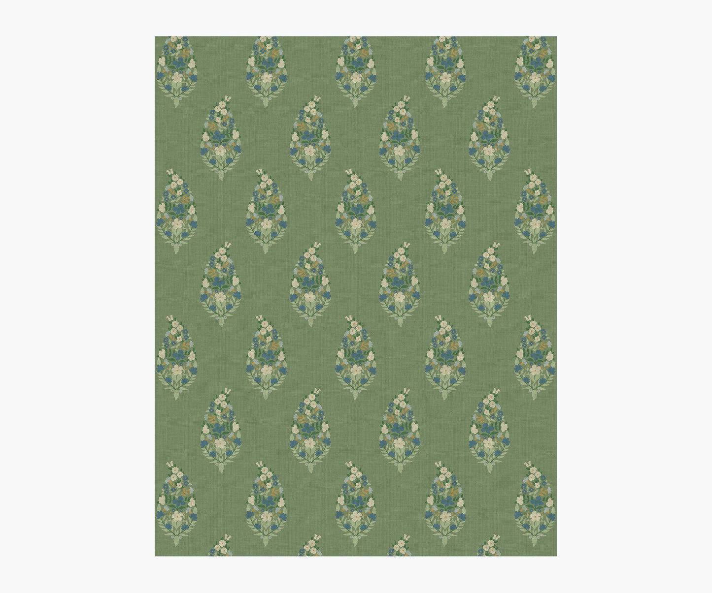 Paisley Wallpaper Sample - Green