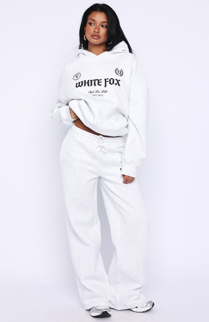 Vibe Too High Wide Leg Sweatpants Grey Marle