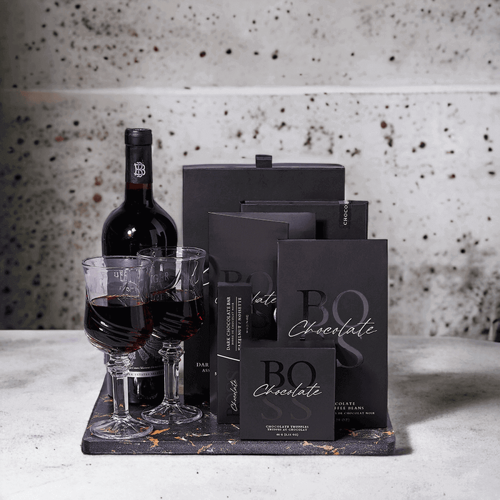 The Wine & Chocolate "Cloud 9" Gift Set from Monthly Sommelier USA - Wine Gift Basket - USA Delivery