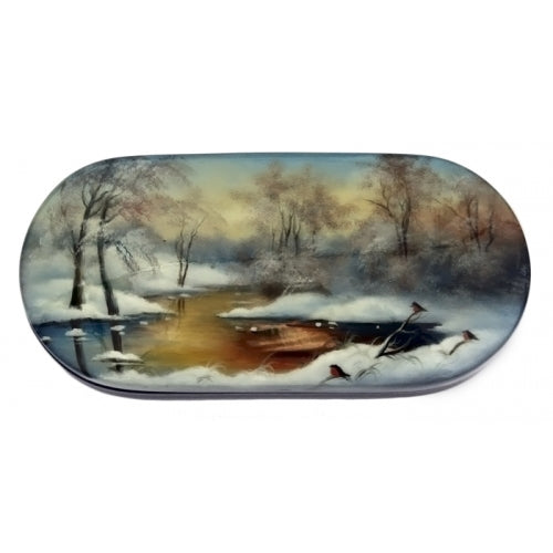 Winter on a Lake Lacquer Box