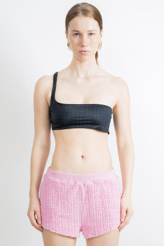 Givenchy Women One-Shoulder Bikini Top Black/Grey