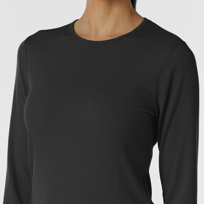 Layers Women's Essential Layer Long Sleeve Black front detail