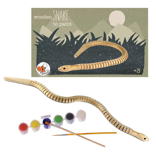 Wooden Snake To Paint