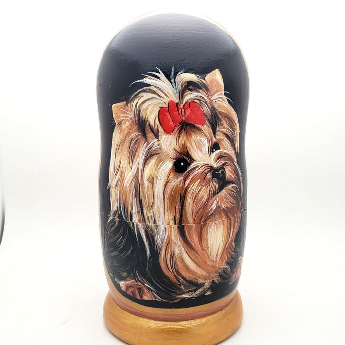 Yorkshire Terrier Nesting Doll 7" Tall Set