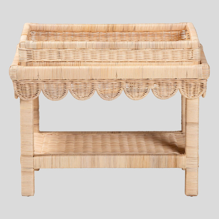 Zephyr Rattan End Table by bali & pari — overall view