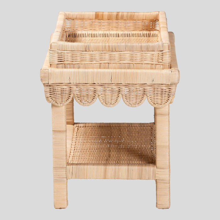 Zephyr Rattan End Table by bali & pari — overall view